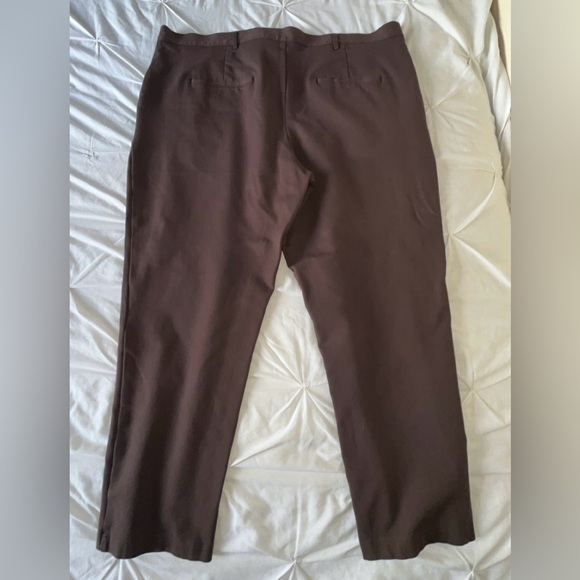 Universal Standard Plus-Sized Chocolate Brown Stretchy Pants SIZE LARGE 22-24 - Picture 6 of 10